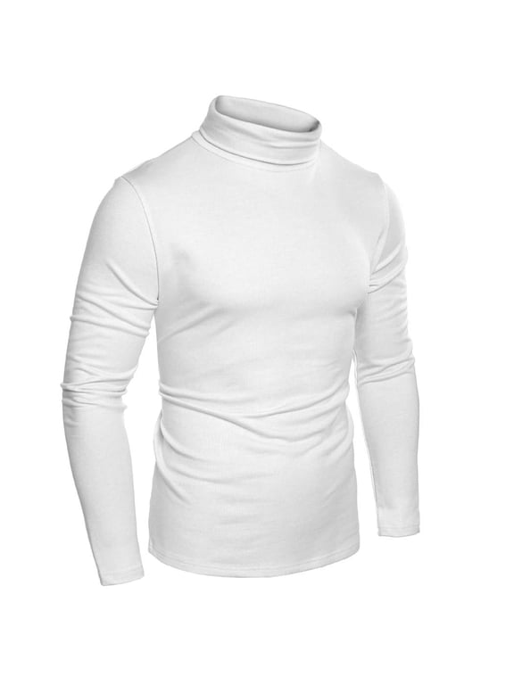 Men's Slim Fit Basic Turtleneck Long Sleeve Lightweight Pullover Sweaters Casual Knitted Tops
