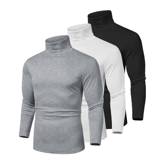 COOFANDY Men's Slim Fit Basic Turtleneck Long Sleeve Lightweight Pullover Sweaters Casual Knitted Tops