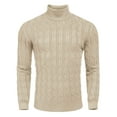 thumbnail image 1 of COOFANDY Men's Slim Fit Turtleneck Long Sleeve Sweater Casual Twisted Knitted Pullover Sweaters, 1 of 6