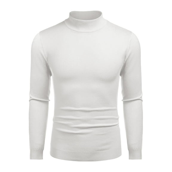 COOFANDY Mens Slim Fit Mock Turtleneck Thermal Pullover Sweater - Casual Basic Knitted Style