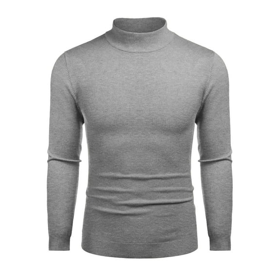 COOFANDY Mens Slim Fit Mock Turtleneck Thermal Pullover Sweater - Casual Basic Knitted Style