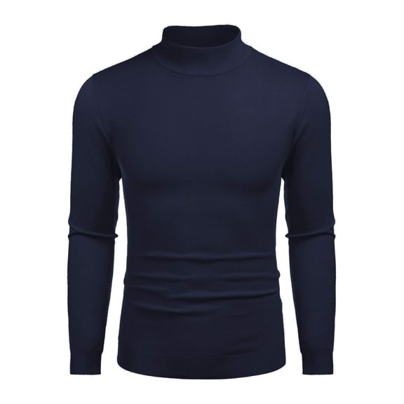 COOFANDY Mens Slim Fit Mock Turtleneck Thermal Pullover Sweater - Casual Basic Knitted Style