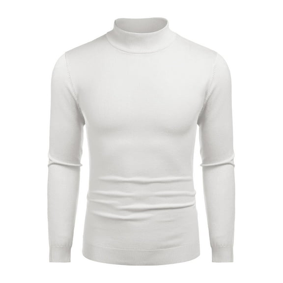 COOFANDY Mens Slim Fit Mock Turtleneck Thermal Pullover Sweater - Casual Basic Knitted Style