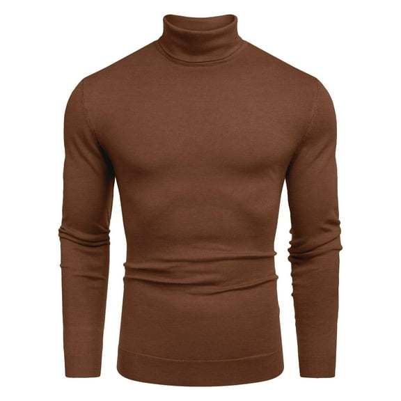 COOFANDY Men's Slim Fit Turtleneck Sweater Casual Basic Knitted Long Sleeve Pullover Sweater