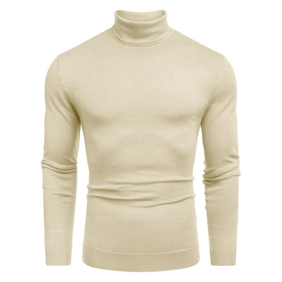 COOFANDY Men's Slim Fit Turtleneck Sweater Casual Basic Knitted Long Sleeve Pullover Sweater