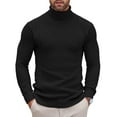 thumbnail image 1 of COOFANDY Men's Slim Fit Turtleneck Sweater - Solid Casual Knitted Twisted Pullover, 1 of 10