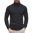 thumbnail image 1 of COOFANDY Men's Slim Fit Turtleneck Sweater - Solid Casual Knitted Twisted Pullover, 1 of 9