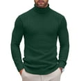 thumbnail image 1 of COOFANDY Men's Slim Fit Turtleneck Sweater - Solid Casual Knitted Twisted Pullover, 1 of 10
