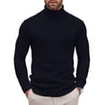 thumbnail image 1 of COOFANDY Men's Slim Fit Turtleneck Sweater - Solid Casual Knitted Twisted Pullover, 1 of 8