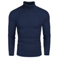 thumbnail image 1 of COOFANDY Men's Slim Fit Turtleneck Sweater Casual Knitted Twisted Pullover Solid Sweaters, 1 of 5