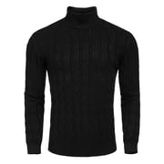 COOFANDY Men's Slim Fit Turtleneck Long Sleeve Sweater Casual Twisted Knitted Pullover Sweaters