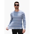 thumbnail image 1 of COOFANDY Men's Striped Crewneck Sweaters Long Sleeve Knit Pullover Lightweight Slim Fit Sweater, 1 of 8