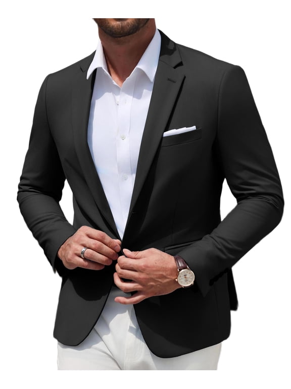 Mens Sport Coats Casual Blazer Stylish Two Button Lightweight Suit Jacket for Daily Wedding