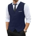 thumbnail image 1 of COOFANDY Men's Fashion Formal Slim Fit Business Dress Suit Vest Waistcoat, 1 of 10