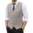 thumbnail image 1 of COOFANDY Men's Suit Vest Slim Fit Business Formal Waistcoat Casual Dress Vest, 1 of 6