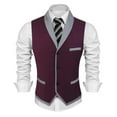 thumbnail image 1 of COOFANDY Mens Christmas Suit Vest Men's V-Neck Sleeveless Slim Fit Formal Jacket Suit Vest Business Dress Vests Casual Wedding Waistcoat, 1 of 10