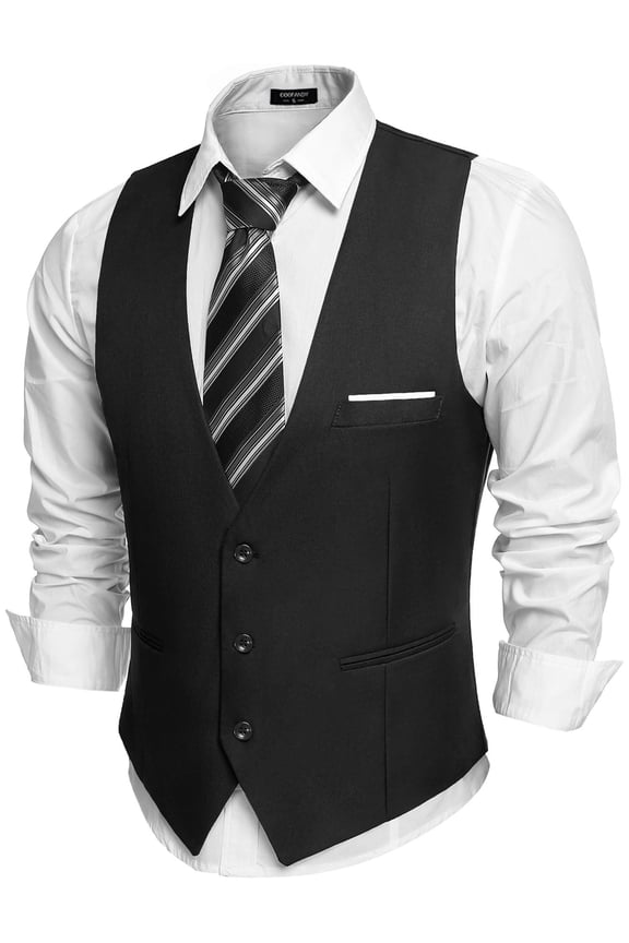 Men's V-Neck Sleeveless Slim Fit Jacket Casual Suit Vests