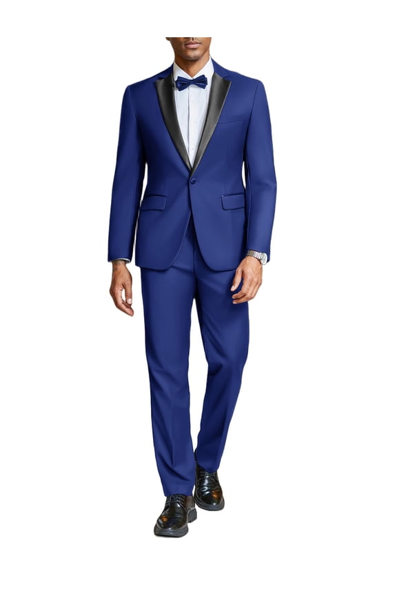 Men's Suits 2 Piece Slim Fit Dress Suits Tuxedo Jacket One Button Blazer for Wedding Business Prom