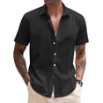 thumbnail image 1 of COOFANDY Men's Summer Beach Cotton Linen Short Sleeve Shirt Oxford Chambray Western Shirts, 1 of 6