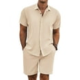 thumbnail image 1 of COOFANDY Beach Outfit for Men Matching Shorts and Shirt, 1 of 6