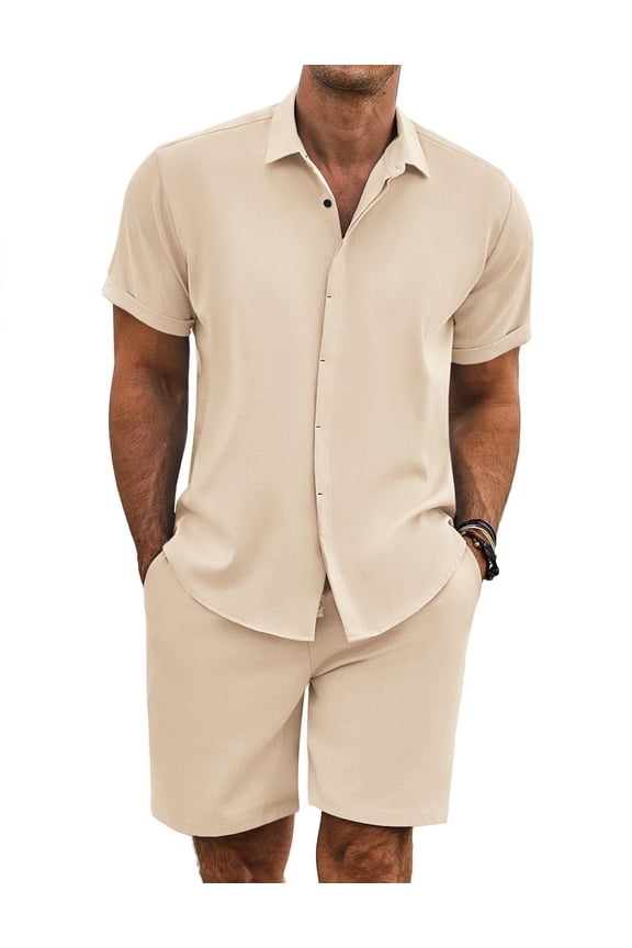 Beach Outfit for Men Matching Shorts and Shirt