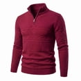 thumbnail image 1 of COOFANDY Men's Sweater Quarter Zip Pullover Casual Knit Cotton Long Sleeve Mock Neck Sweaters for Casual Outings Daily Work Business, 1 of 9
