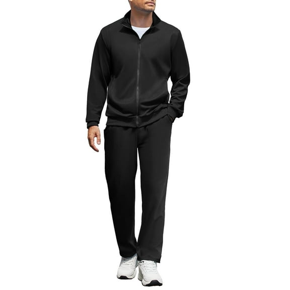 COOFANDY Mens Jogger Sets Casual Full Zip Jogging Sweat Suit Workout Sports Set Sportswear Gym Track Suit