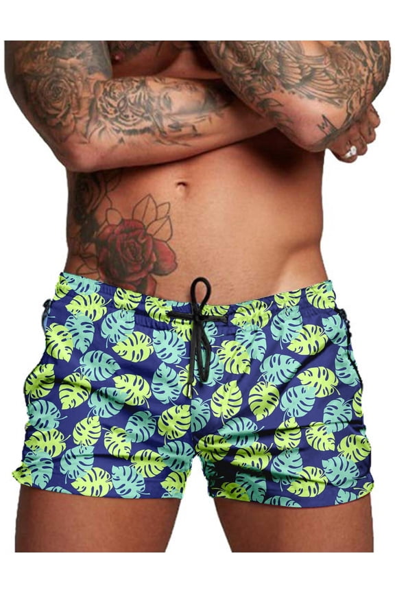 Men's Swim Trunk Quick Dry Swimwear Mesh Lining Bathing Suit Swimsuit Board Beach Sport Short