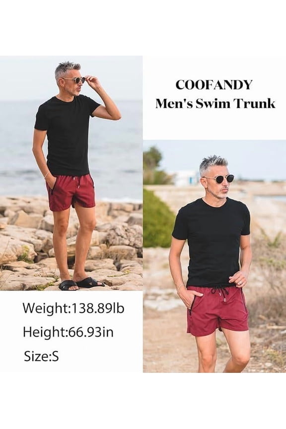 Men's Swim Trunk Quick Dry Swimwear Mesh Lining Bathing Suit Swimsuit Board Beach Sport Short
