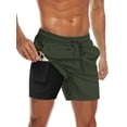 thumbnail image 1 of COOFANDY Men's Swim Trunks Bathing Suit with Compression Liner Pockets Quick Dry Swimsuit Beach Board Swim Short Swimwear, 1 of 7