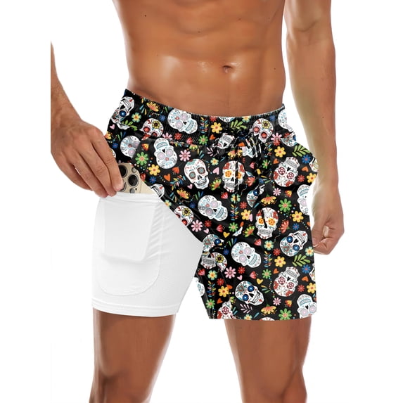 COOFANDY Men's Swim Trunks Quick Dry Bathing Suit with Pockets Swimwear Beach Board Short Swimsuit