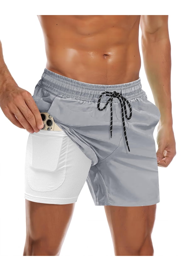 Men's Swim Trunks Quick Dry Bathing Suit with Pockets Swimwear Beach Board Short Swimsuit