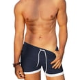 thumbnail image 1 of COOFANDY Men's Swimwear Swimsuits Solid Basic Swim Boxer Trunks Board Shorts with Zipper Pockets, 1 of 8