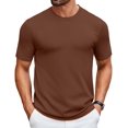 thumbnail image 1 of COOFANDY Men's T-Shirts Casual Knit Crewneck Solid Knitted Pullover Tees Summer Short Sleeve Breathable Tops, 1 of 6