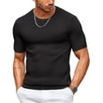 thumbnail image 1 of COOFANDY Dress T Shirts for Men Short Sleeve Knit Shirts Crewneck T Shirt Casual Stylish, 1 of 9