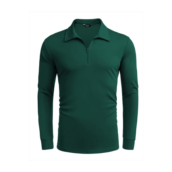 COOFANDY Men's 2 Piece Sweatsuits Quarter Zip Athletic Polo Tracksuit Casual Running Jogging Sport Suit Sets