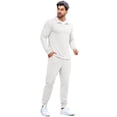 thumbnail image 1 of COOFANDY Men's 2 Piece Sweatsuits Quarter Zip Athletic Polo Tracksuit Casual Running Jogging Sport Suit Sets, 1 of 5
