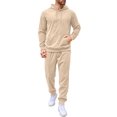 thumbnail image 1 of COOFANDY Men's Tracksuit 2 Piece Set Hoodie Sweatsuits Athletic Jogging Suits Casual Sports Outfits Light Coffe 4XL, 1 of 4