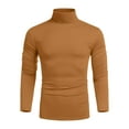 thumbnail image 1 of Coshow Men's Turtleneck T shirt Casual Lightweight Cotton Slim Fit Basic Pullover Tops, 1 of 5