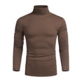 thumbnail image 1 of Coshow Men's Turtleneck T shirt Casual Lightweight Cotton Slim Fit Basic Pullover Tops, 1 of 5