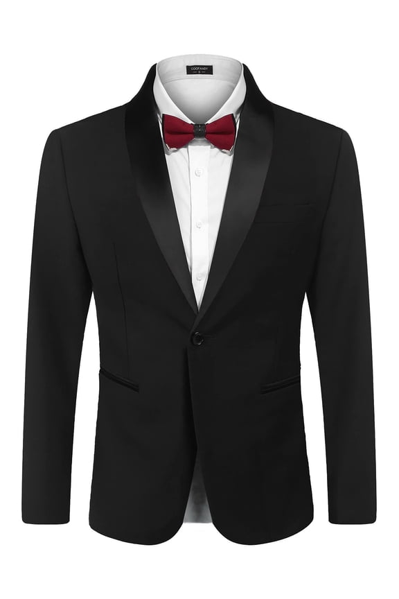 Men's Tuxedo Jacket Wedding Blazer One Button Dress Suit for Dinner Prom Party
