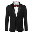 thumbnail image 1 of COOFANDY Men's Tuxedo Jacket Wedding Blazer One Button Dress Suit for Dinner Prom Party, 1 of 6