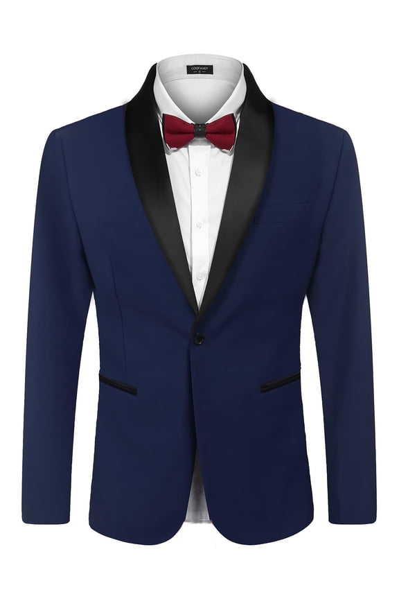 Men's Tuxedo Jacket Wedding Blazer One Button Dress Suit for Dinner Prom Party