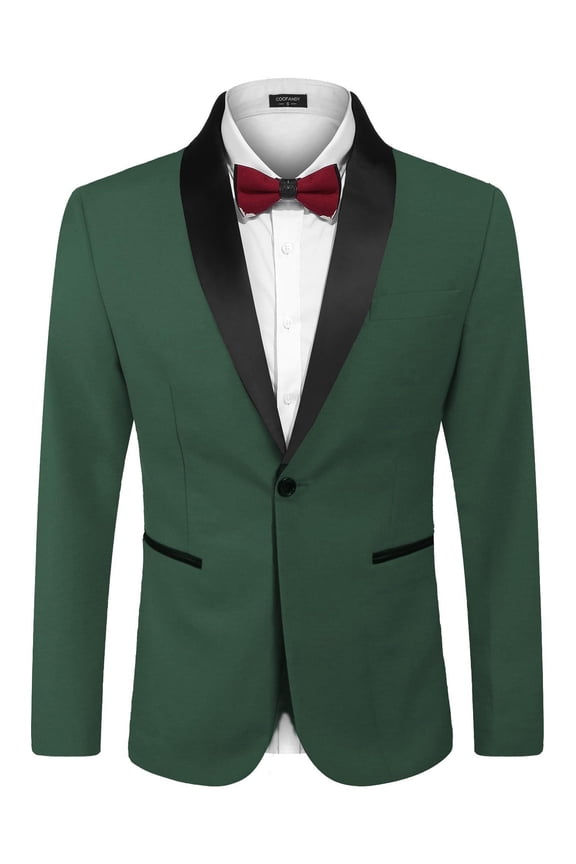 Men's Tuxedo Jacket Wedding Blazer One Button Dress Suit for Dinner,Prom,Party