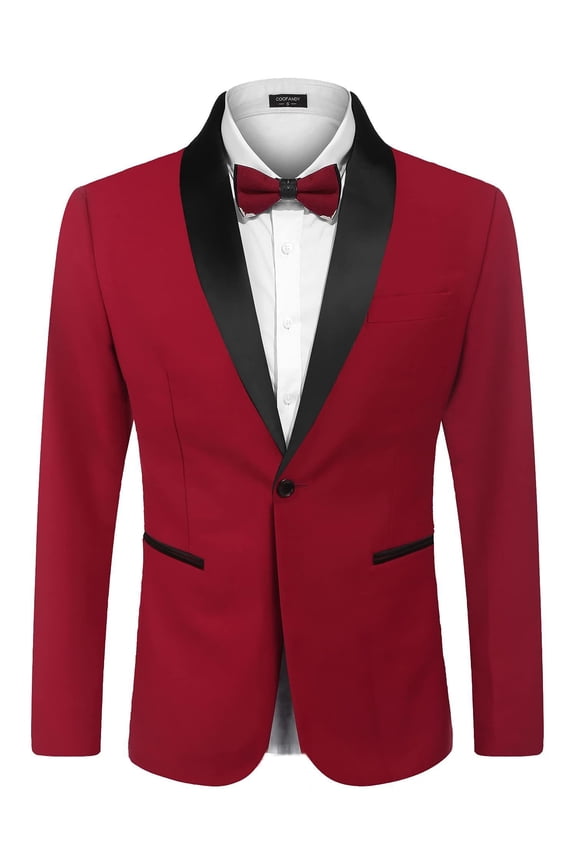Men's Tuxedo Jacket Wedding Blazer One Button Dress Suit for Dinner Prom Party