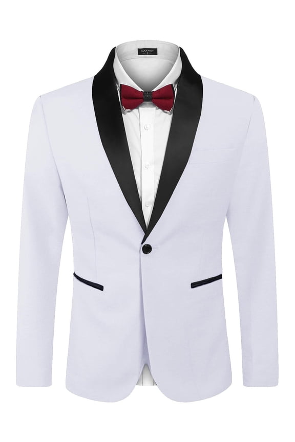 Men's Tuxedo Jacket Wedding Blazer One Button Dress Suit for Dinner,Prom,Party