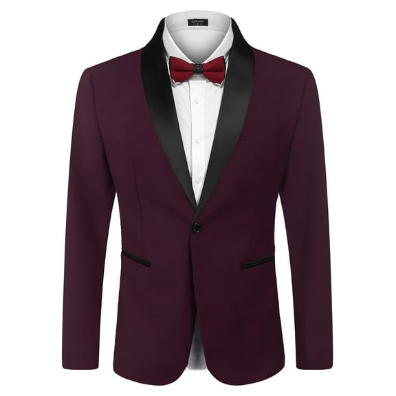 COOFANDY Men's Slim Fit Stylish One-Button Suit Coat Business Blazers Jacket