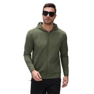 COOFANDY Men's UPF 50+ Sun Protection Outdoor Lightweight Full Zip Hoodie Jacket Long Sleeve UV Sun Protection Hoodie, Outdoor Hiking Running Swimming Rash Guard