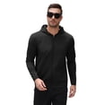 thumbnail image 1 of COOFANDY Men's UPF 50+ Sun Protection Outdoor Lightweight Full Zip Hoodie Jacket Long Sleeve UV Sun Protection Hoodie, Outdoor Hiking Running Swimming Rash Guard, 1 of 8