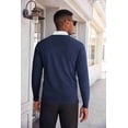 thumbnail image 1 of COOFANDY Men's V Neck Dress Sweater Slim Fit Business Casual Dressy Sweater Shirts Long Sleeve Soft Basic Pullover Sweater Red Black Grey Diamond Pattern, 1 of 5